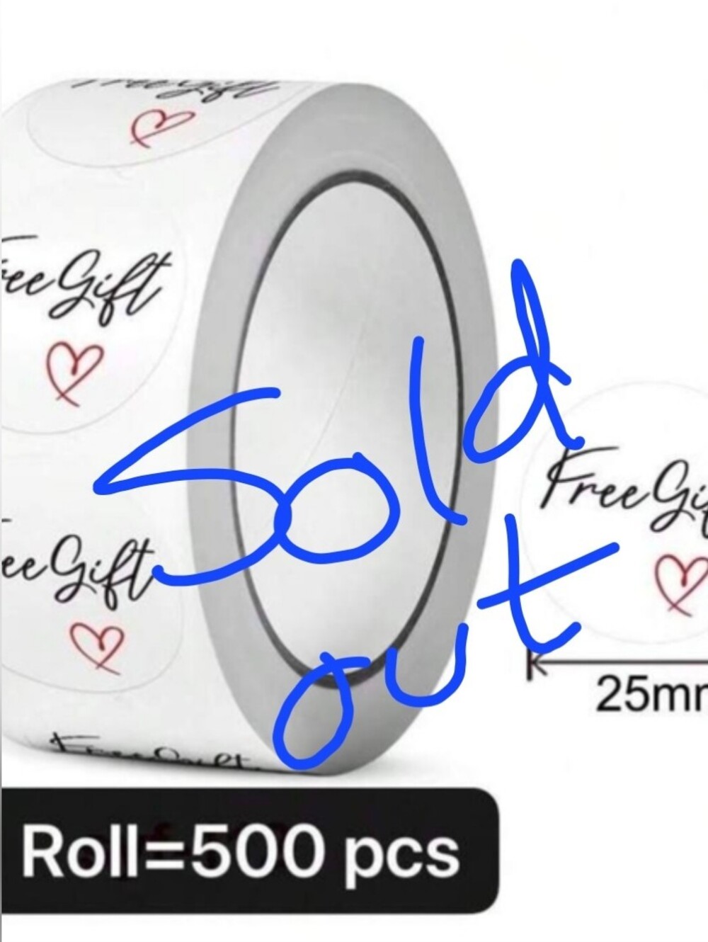 500 'Free Gift' Sticker Roll-Buyer's Choice - Picture 2 of 4
